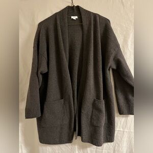 J.Jill Women's 2X Brown Open Cardigan - Cotton/Poly/Nylon/Spandex